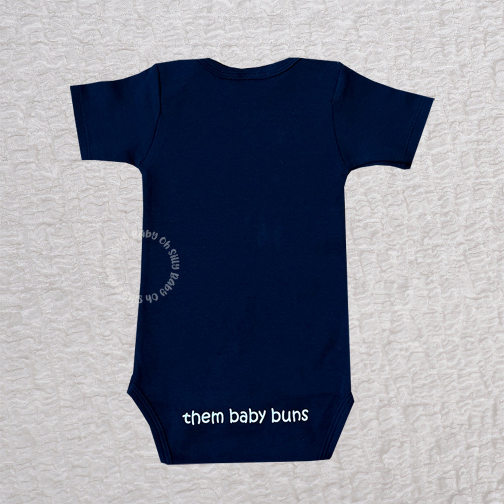 Back Side All About Them Buns Navy Blue Bodysuit