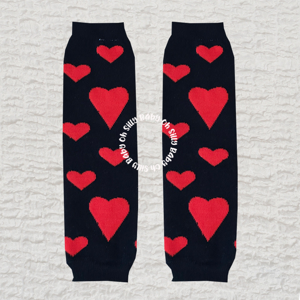 Red Hearts Leg Warmer