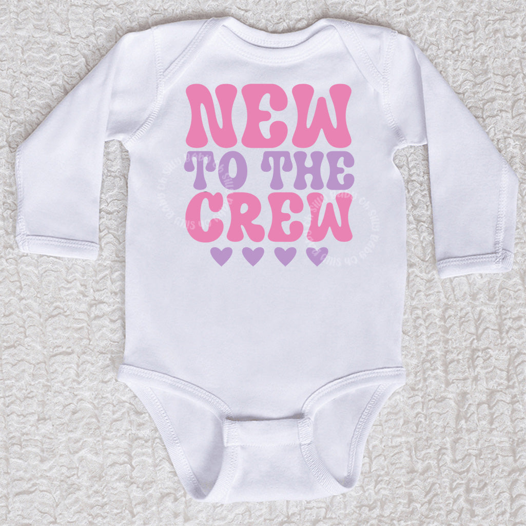 New to the Crew Long Sleeve White Bodysuit