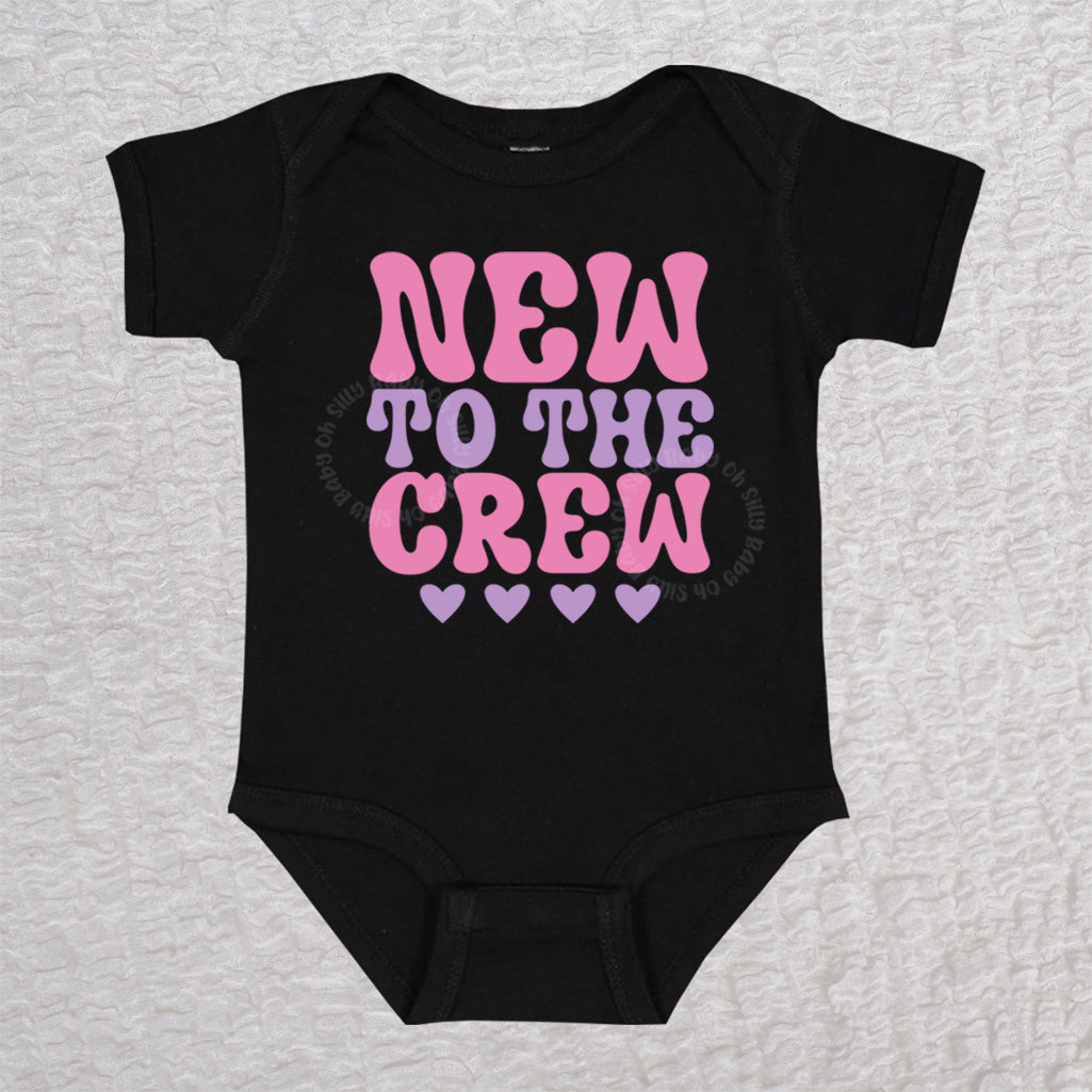 New to the Crew Short Sleeve Black Bodysuit