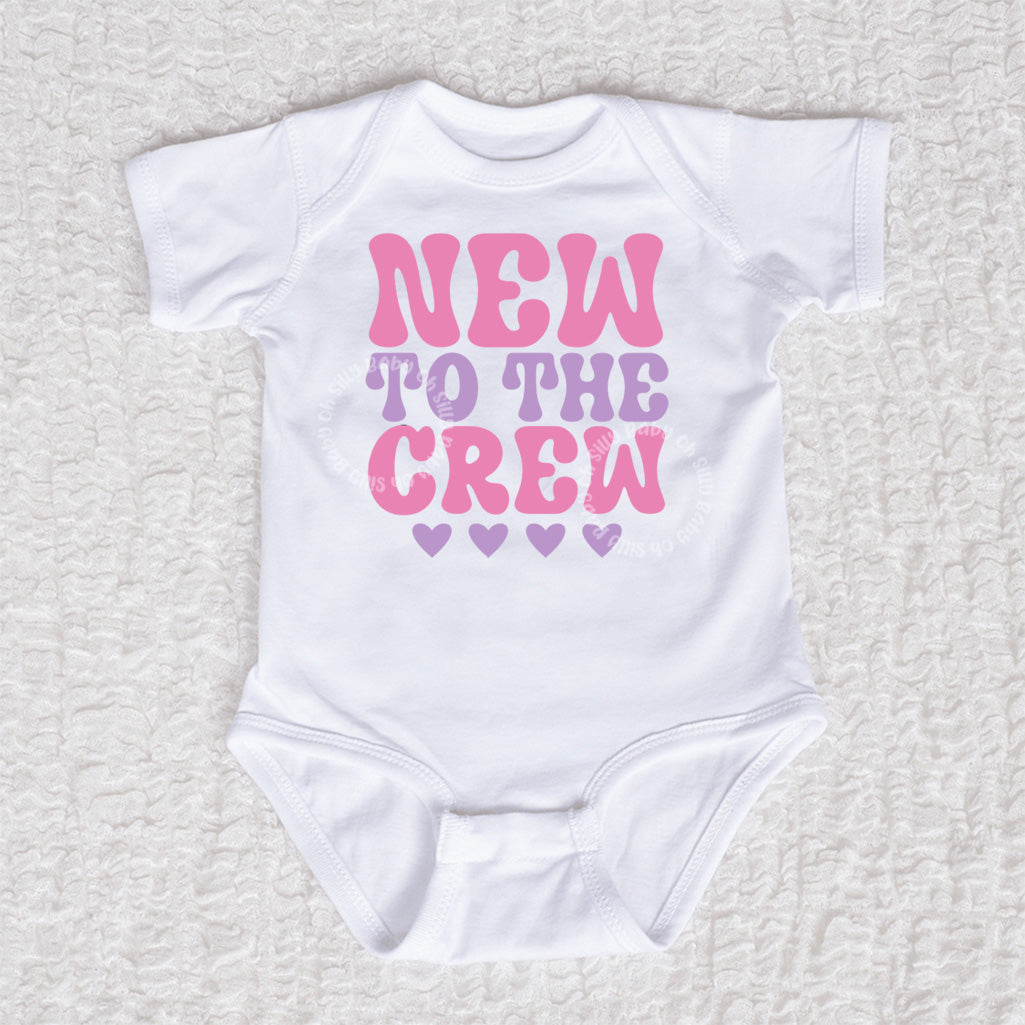 New to the Crew Short Sleeve White Bodysuit