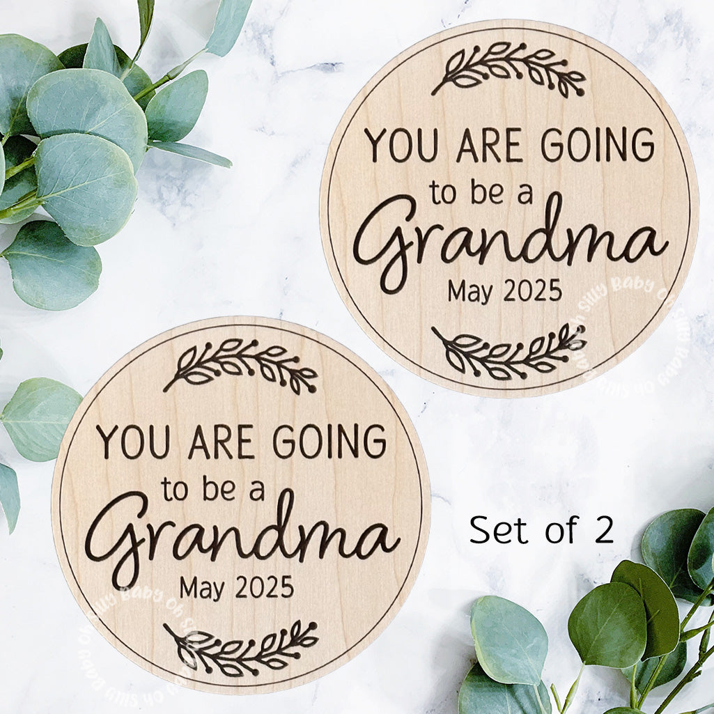 You Are Going To Be A Grandma Set of 2 Pregnancy Announcement Sign