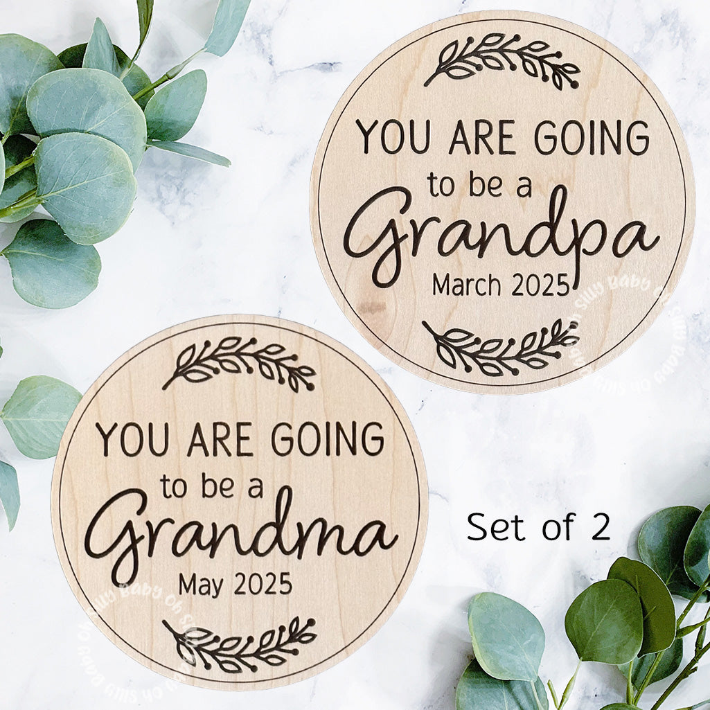 You Are Going To Be A Grandma And Grandpa Set of 2 Pregnancy Announcement Sign