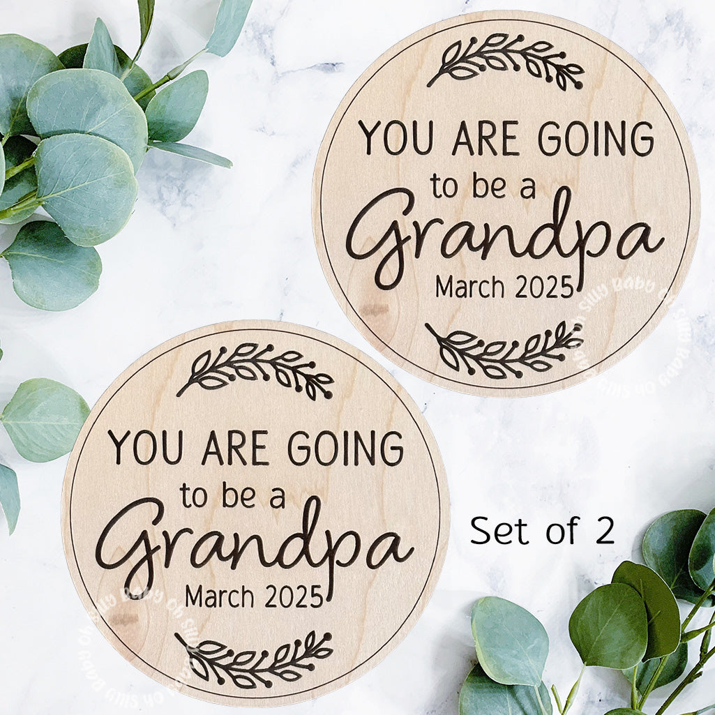 You Are Going To Be A Grandpa Set of 2 Pregnancy Announcement Sign