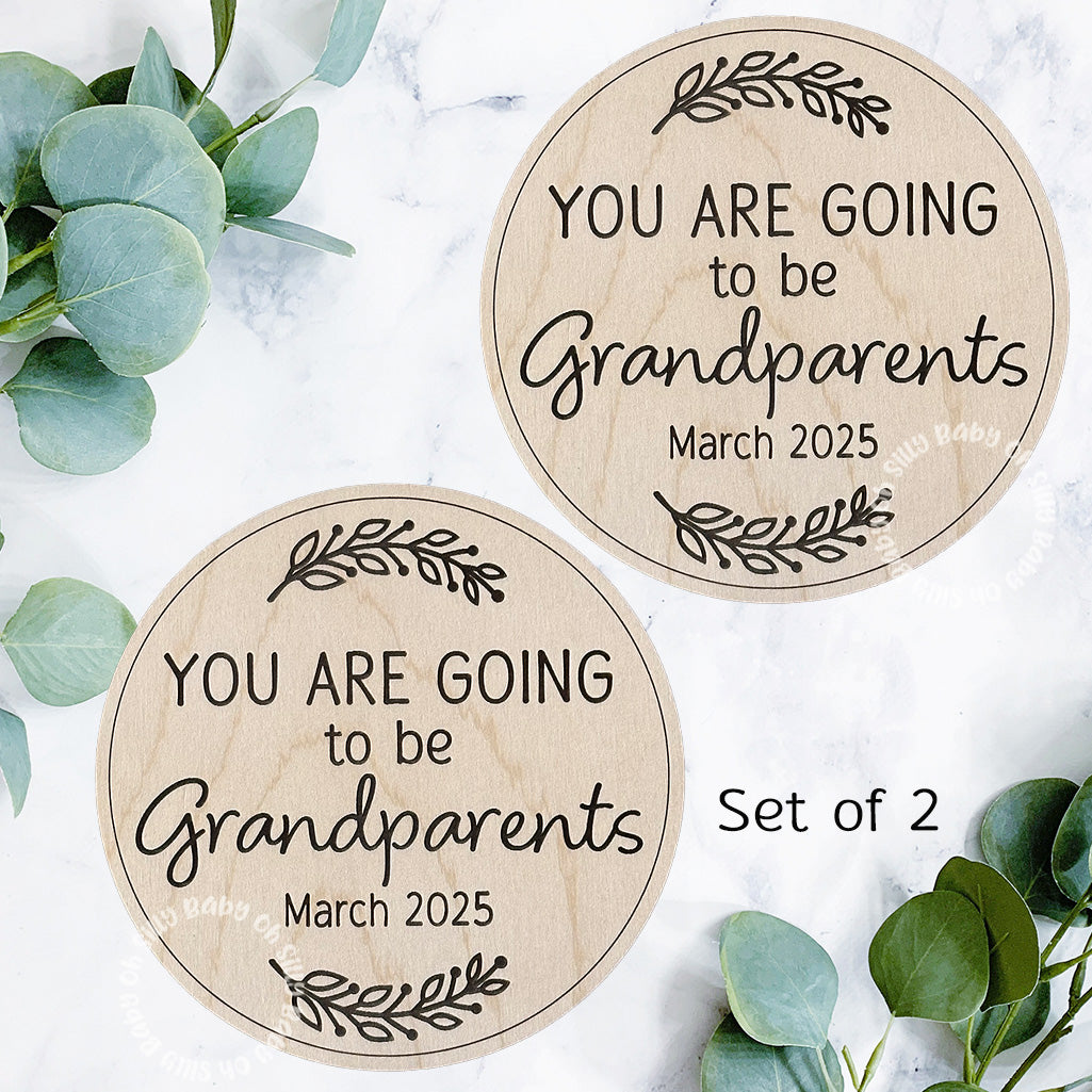 You Are Going To Be Grandparents Set of 2 Pregnancy Announcement Sign