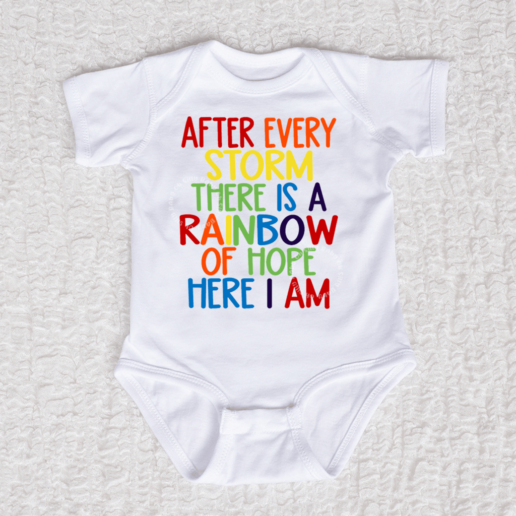 After Every Storm Short Sleeve White Bodysuit