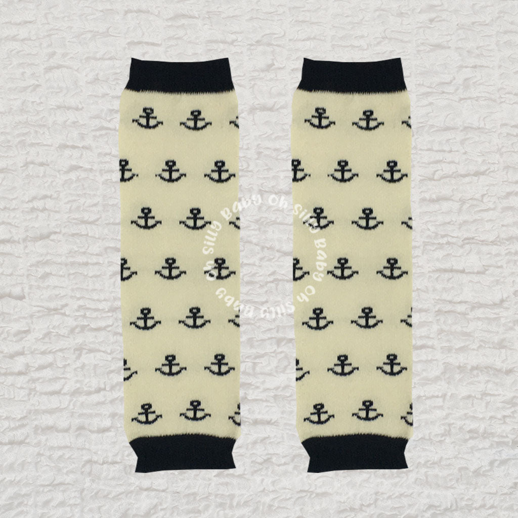 Anchors Away Baby Leg Warmers