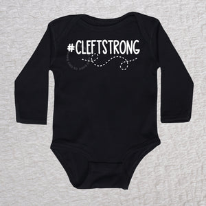 Cleftstrong Long Sleeve Black Bodysuit