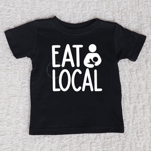 Eat Local Short Sleeve Black Shirt