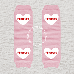 Princess Heart Pink Baby Leg Warmers