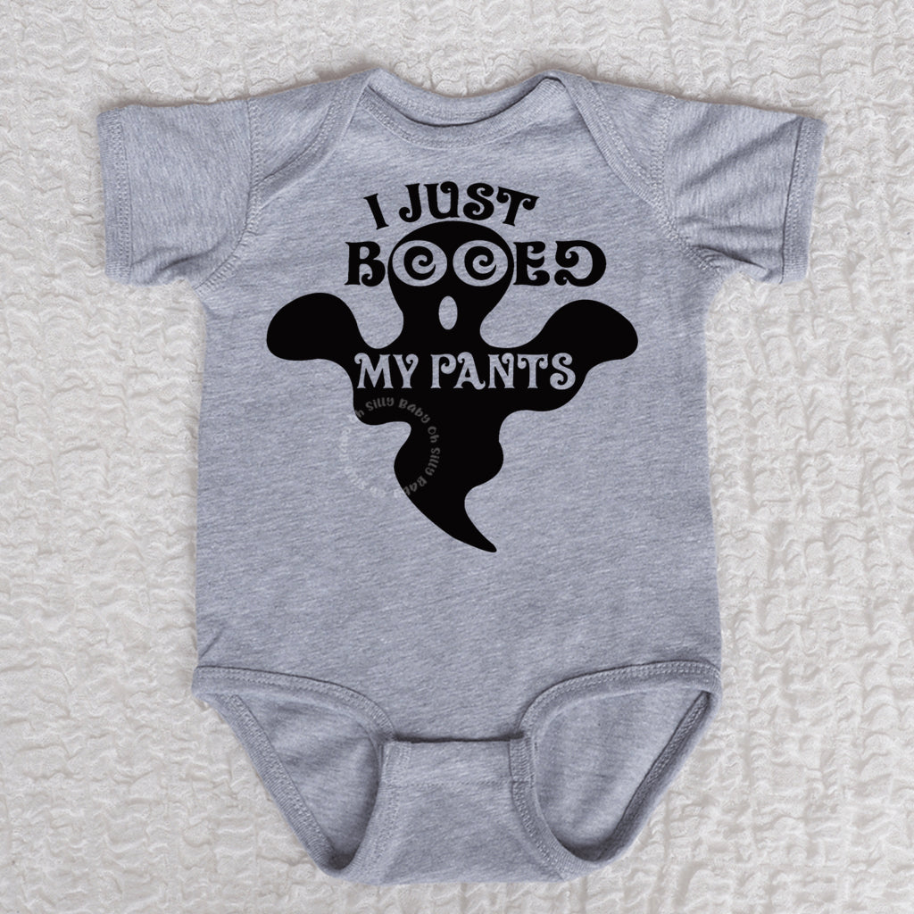 I Just Booed My Pants Short Sleeve Heather Bodysuit