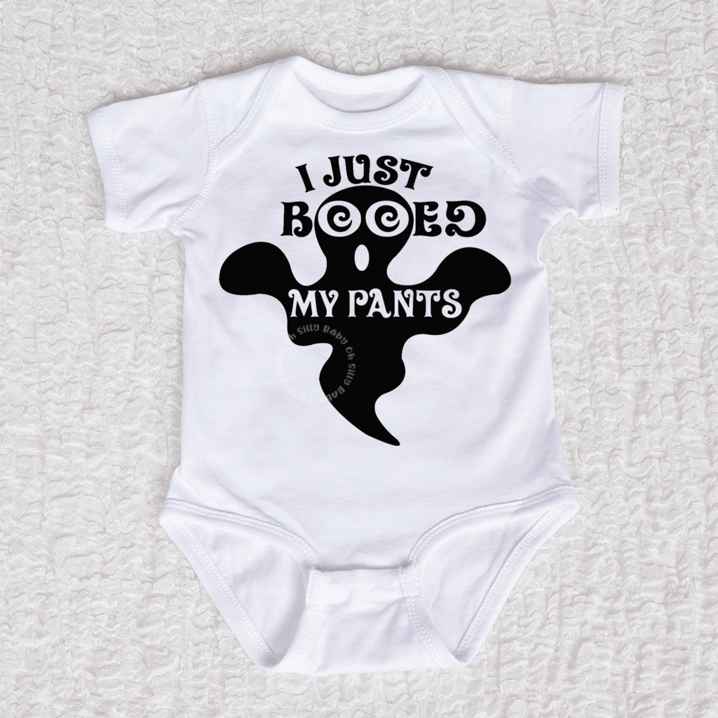 I Just Booed My Pants Short Sleeve White Bodysuit