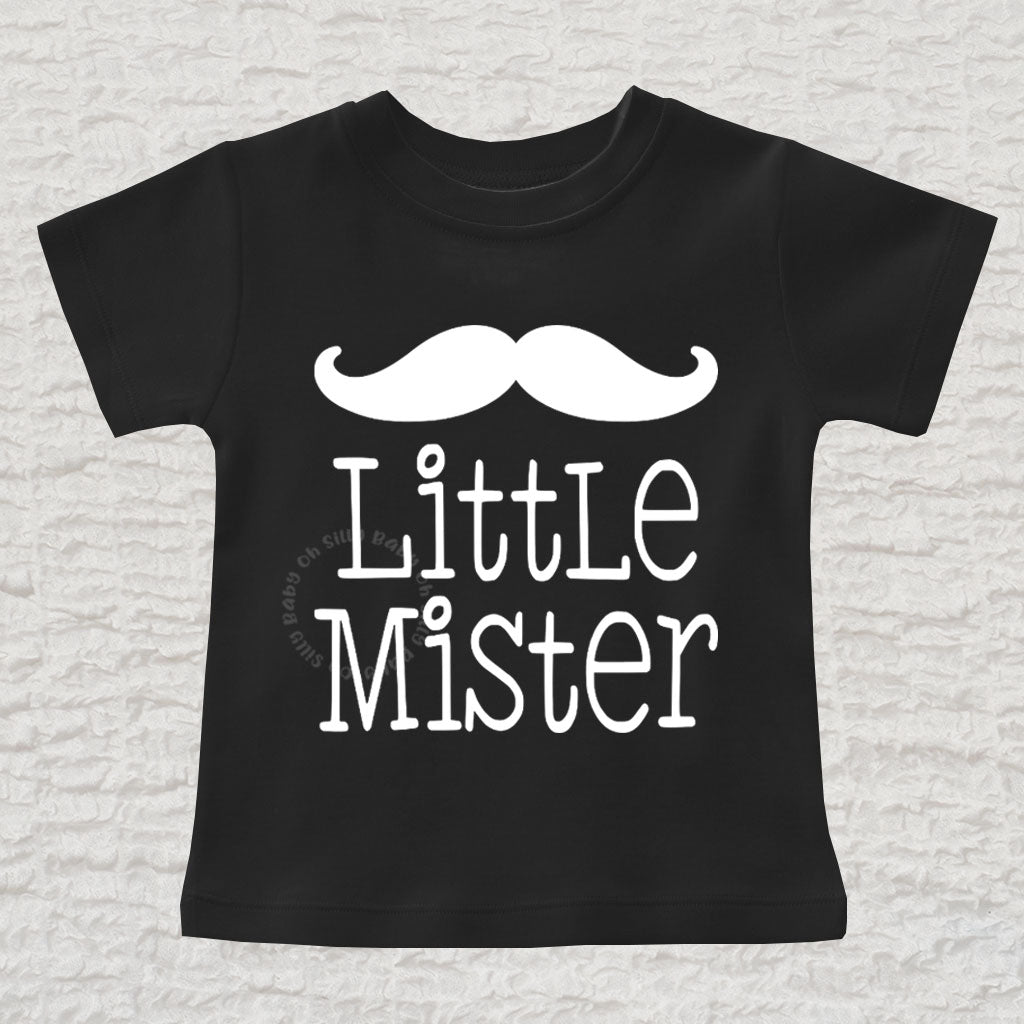 Little Mister Short Sleeve Black Shirt