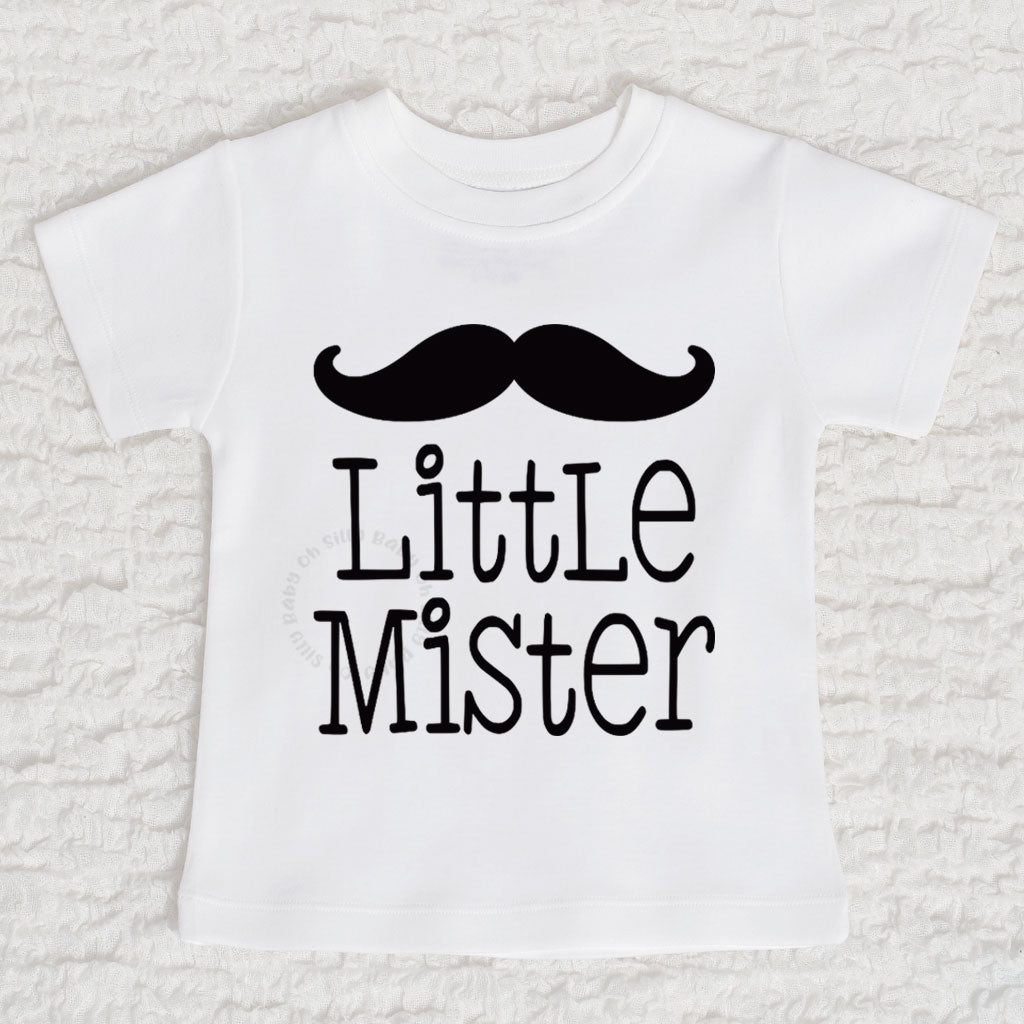 Little Mister Short Sleeve White Shirt