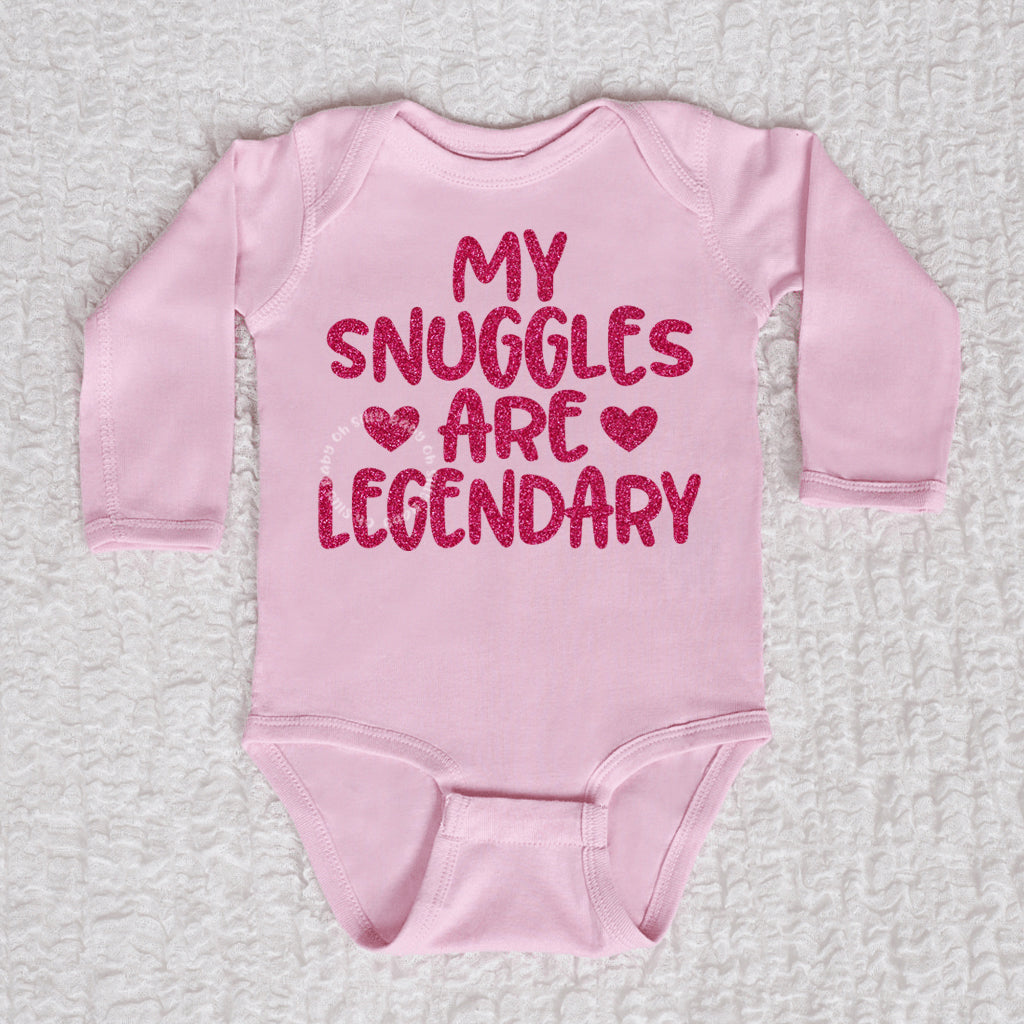 My Snuggles Long Sleeve Pink Bodysuit