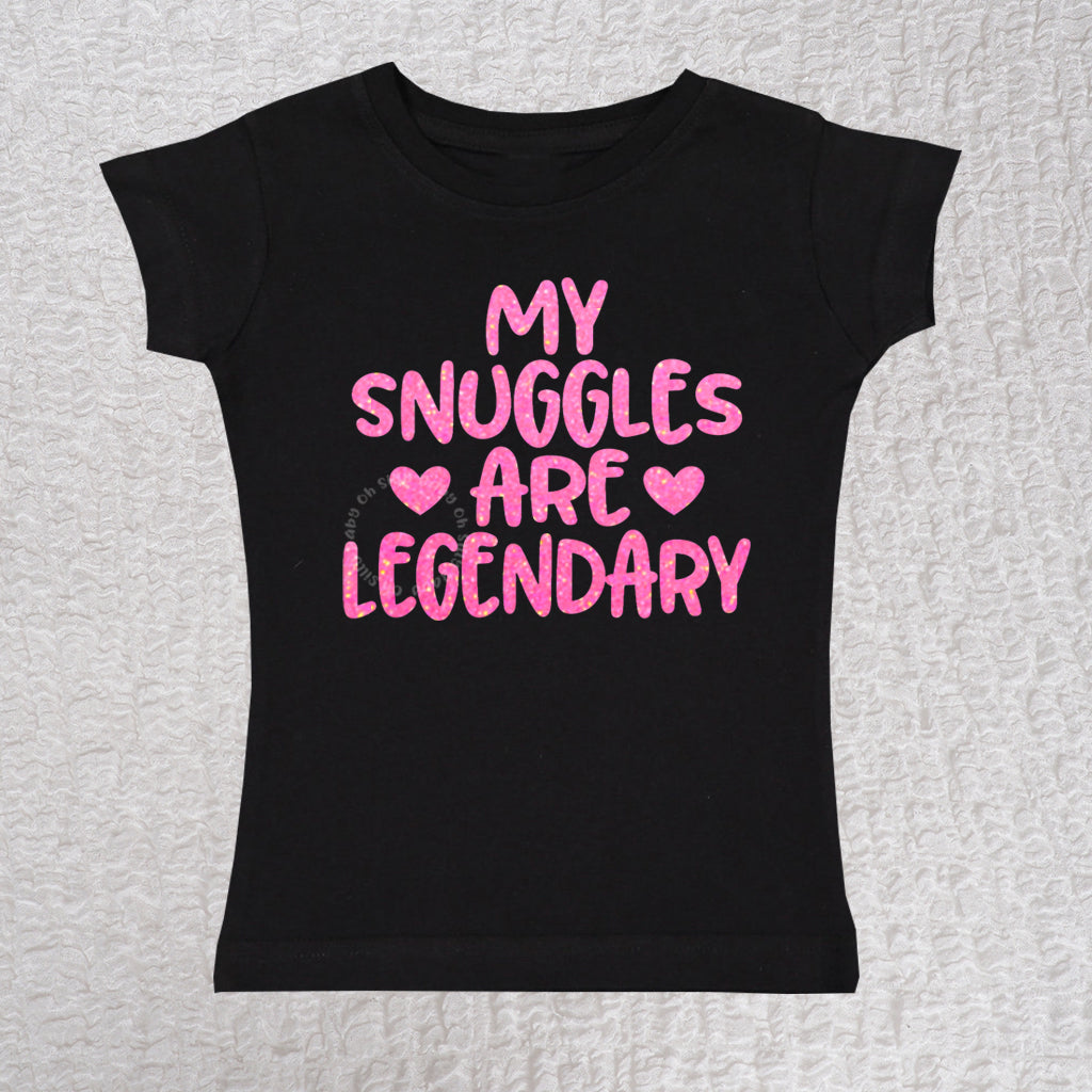 My Snuggles Short Sleeve Black Shirt