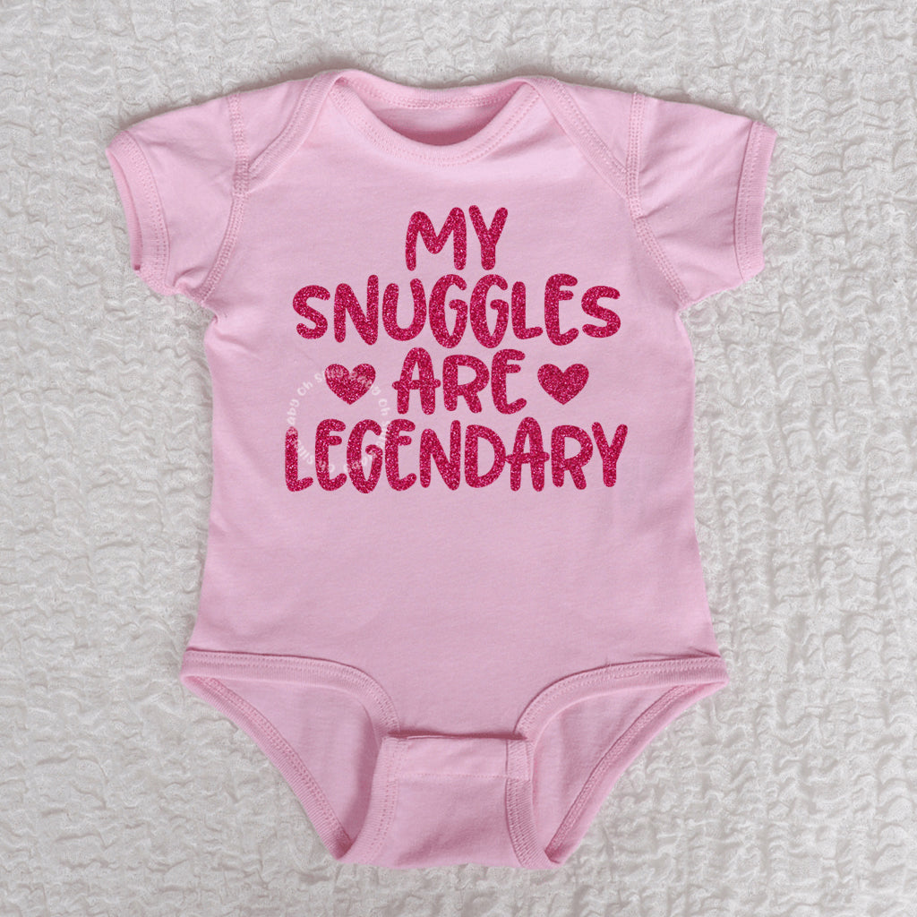 My Snuggles Short Sleeve Pink Bodysuit