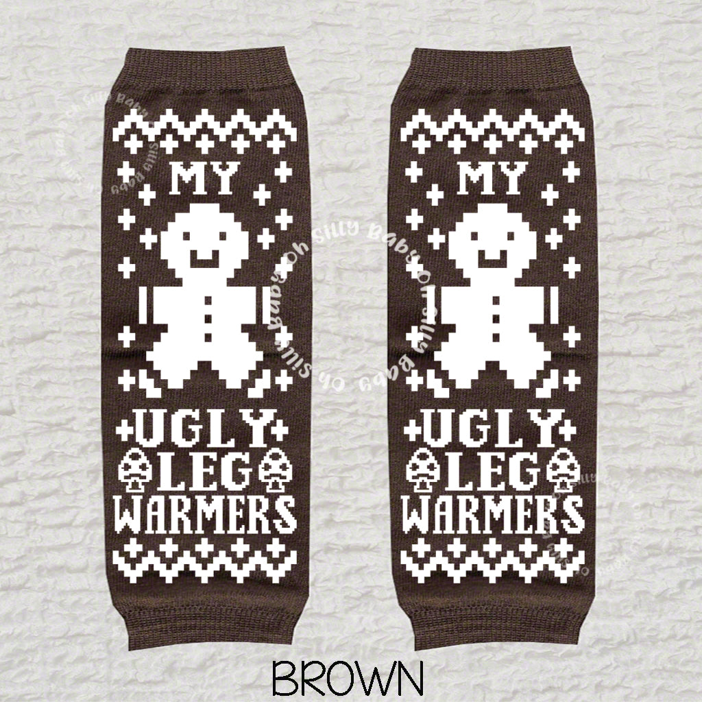 My Ugly Sweater Brown Baby Leg Warmers
