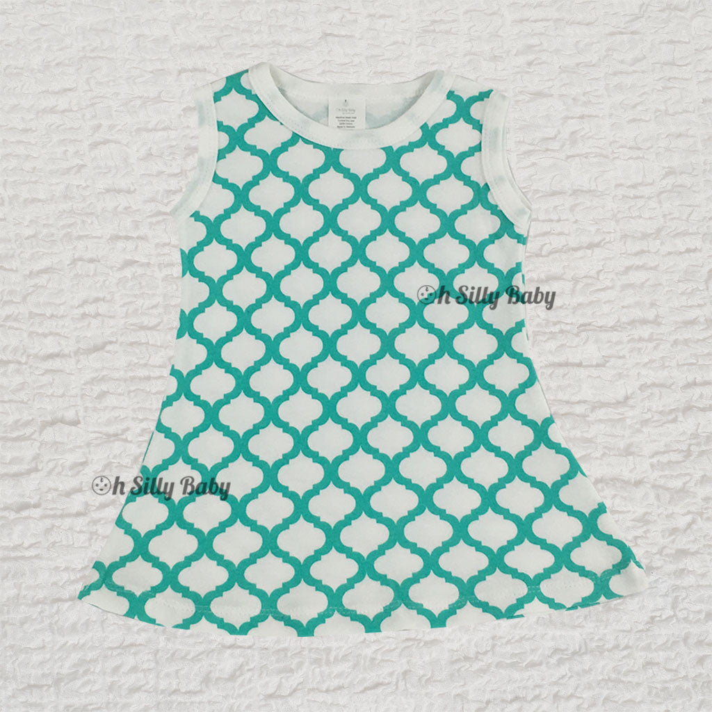 Quatrefoil Print Dress