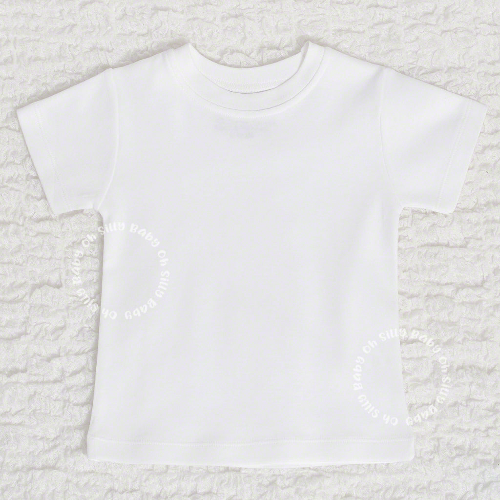 Crew Neck White Plain Tee