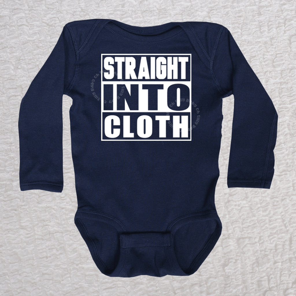 Straight Into Cloth Long Sleeve Navy Bodysuit