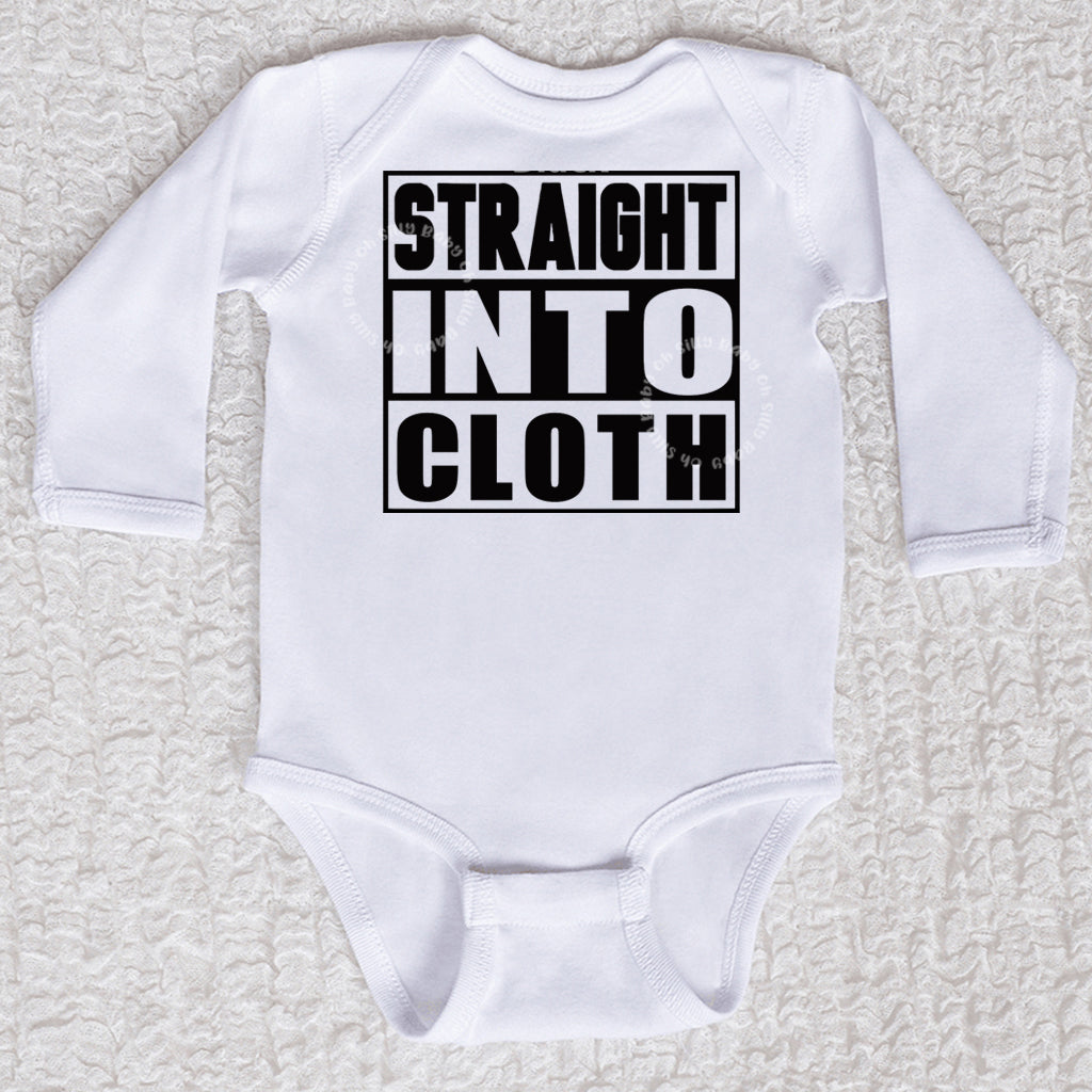 Straight Into Cloth Long Sleeve White Bodysuit