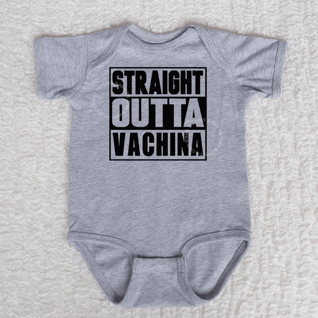 Straight Outta Vachina Short Sleeve Heather Bodysuit