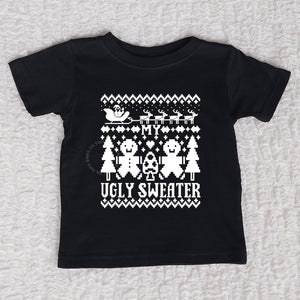 Ugly Sweater Crew Neck Black Shirt