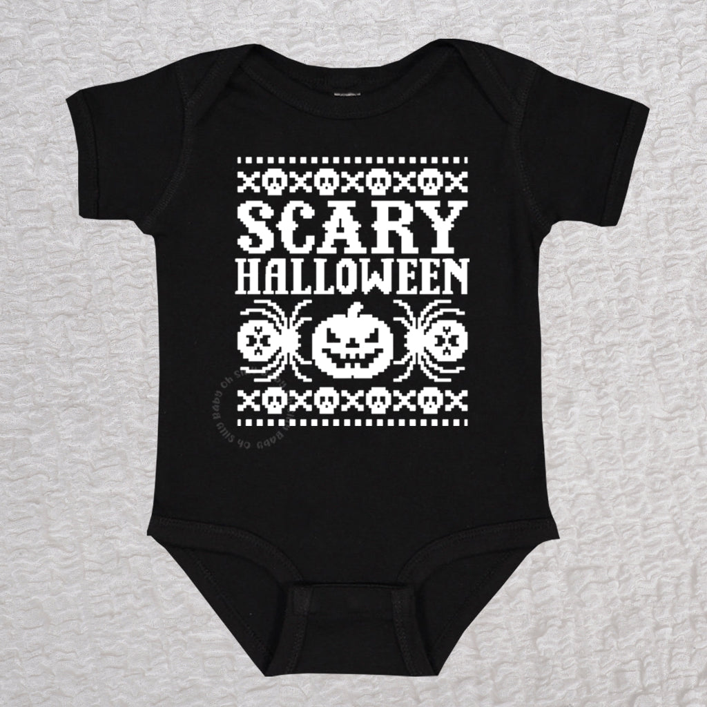 Ugly Sweater Short Sleeve Black Bodysuit