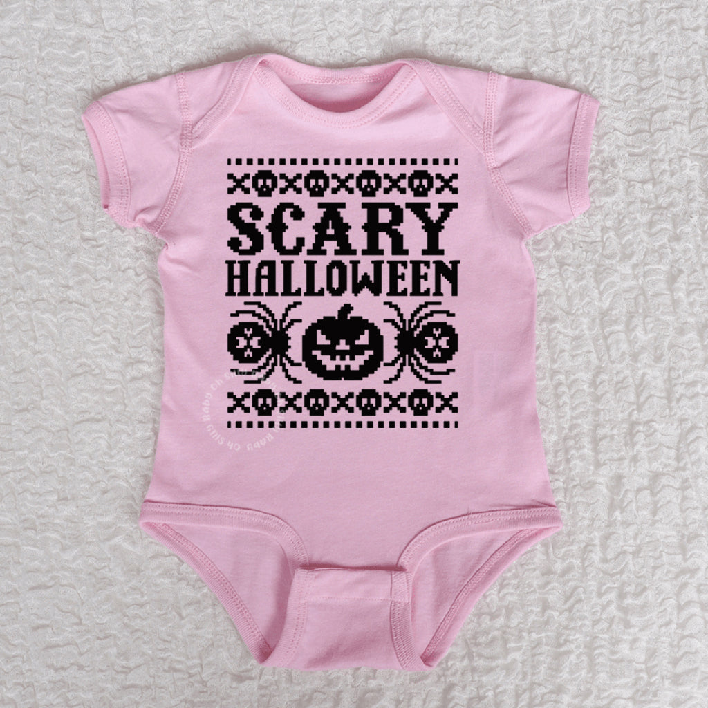 Ugly Sweater Short Sleeve Pink Bodysuit