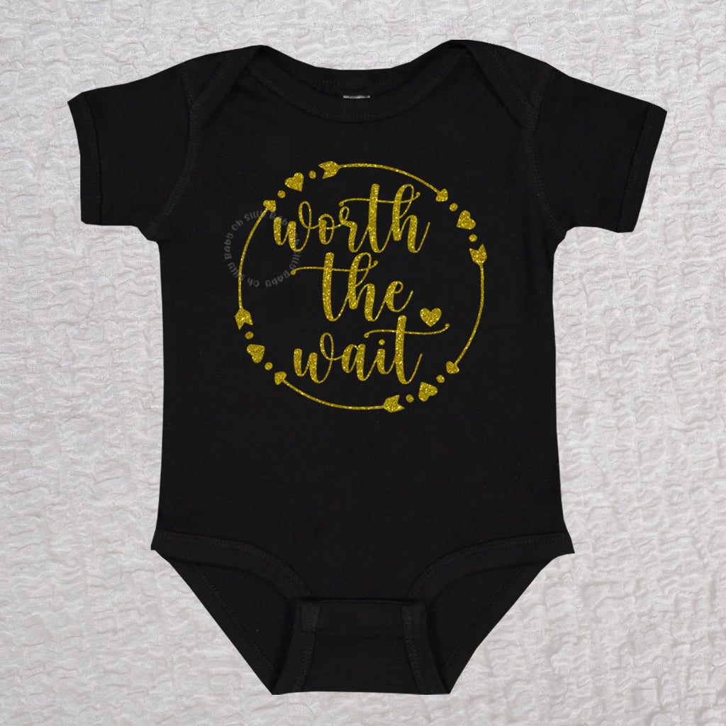 Worth The Wait Short Sleeve Black Bodysuit