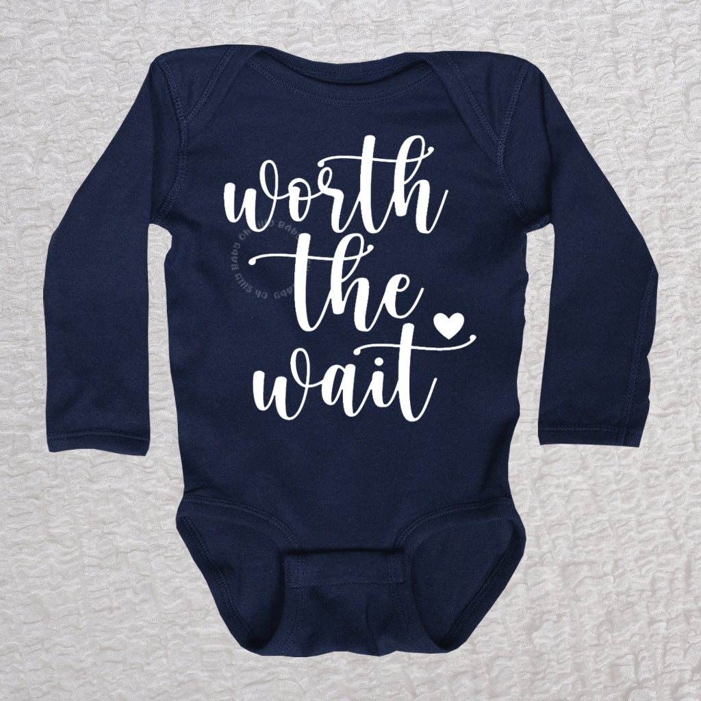 Worth The Wait Long Sleeve Navy Bodysuit
