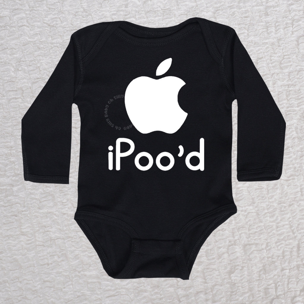 iPood Long Sleeve Black Bodysuit