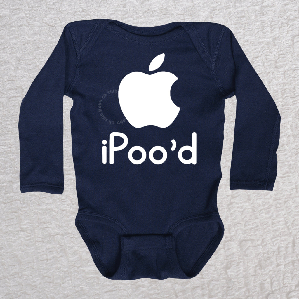 iPood Long Sleeve Navy Bodysuit