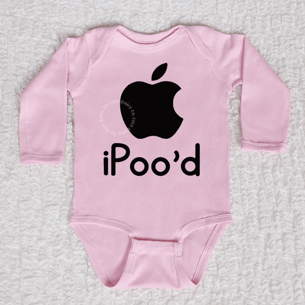 iPood Long Sleeve Pink Bodysuit