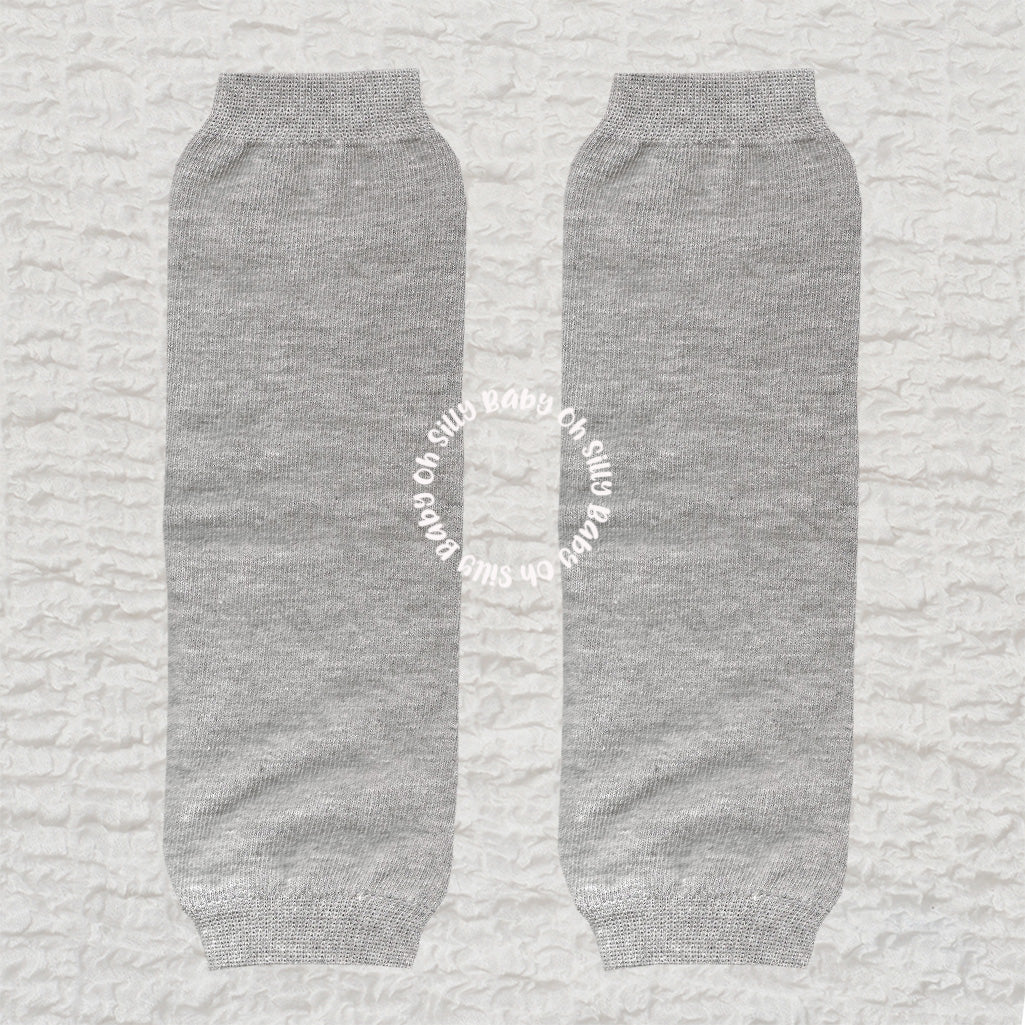 Heather Gray Baby Leg Warmers
