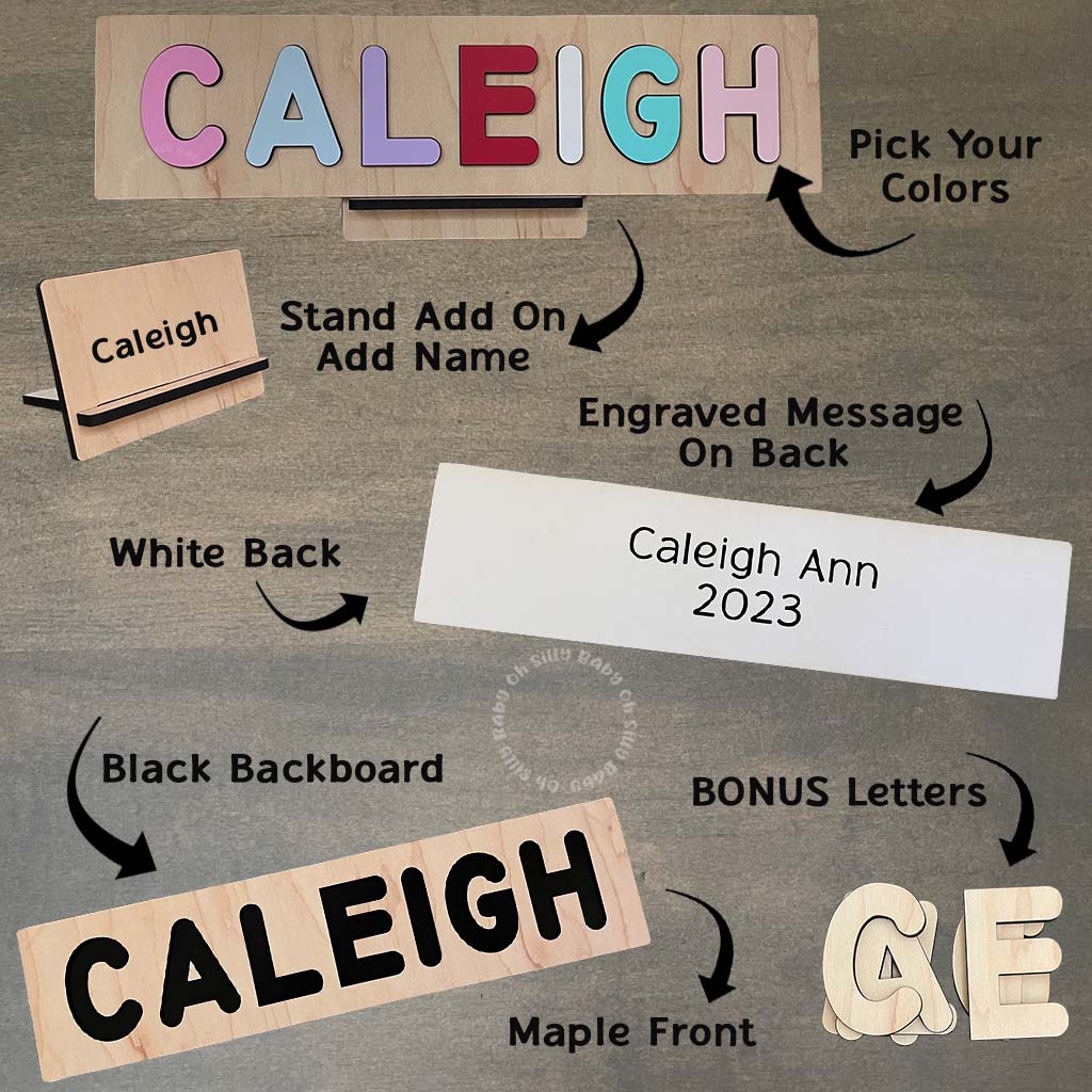 Personalized Wooden Name Puzzle Instruction