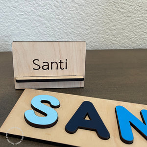 Personalized Wooden Name Puzzle With Stand