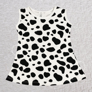 Black and white Cow Print Grow With Me Dress