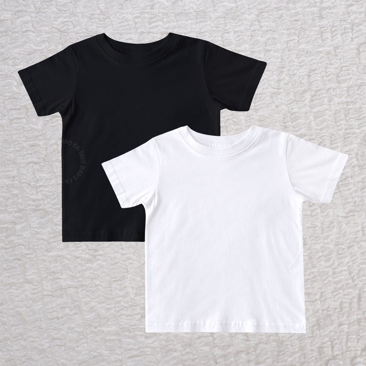 Infant and toddler unisex t-shirts in black and white soft cotton baby tees
