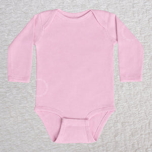 Blank long sleeve pink baby bodysuit