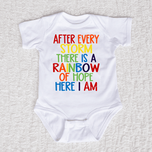 After Every Storm Short Sleeve White Bodysuit