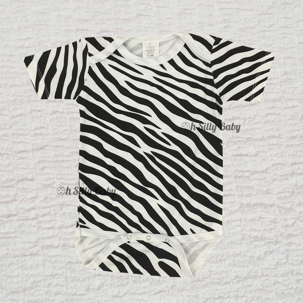 Black and White Zebra Print Onesie