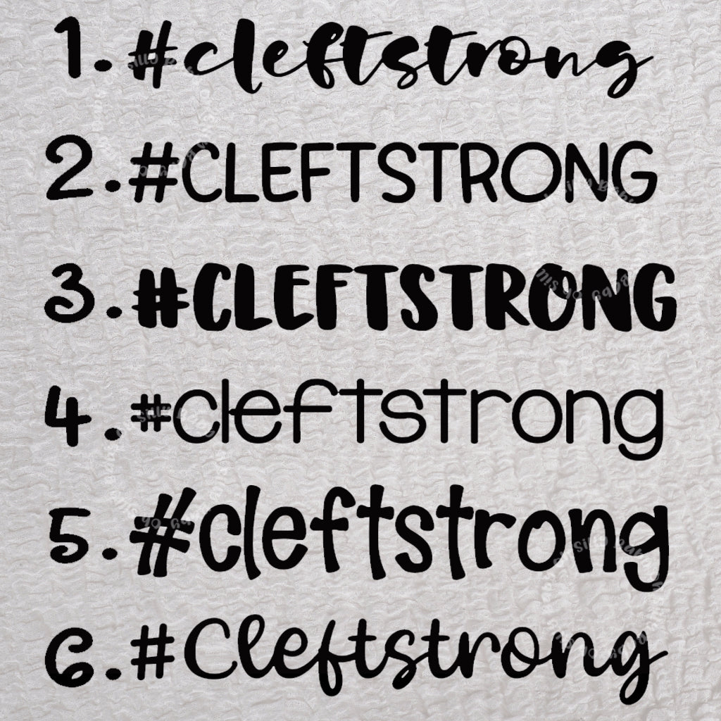 Cleftstrong Font Chart Oh Silly Baby