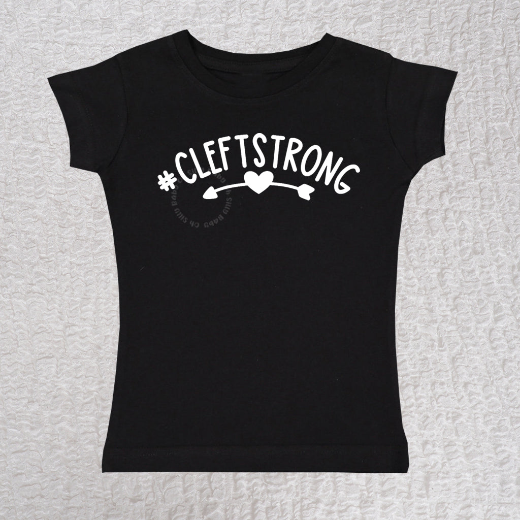 Cleftstrong Short Sleeve Black Girl Shirt