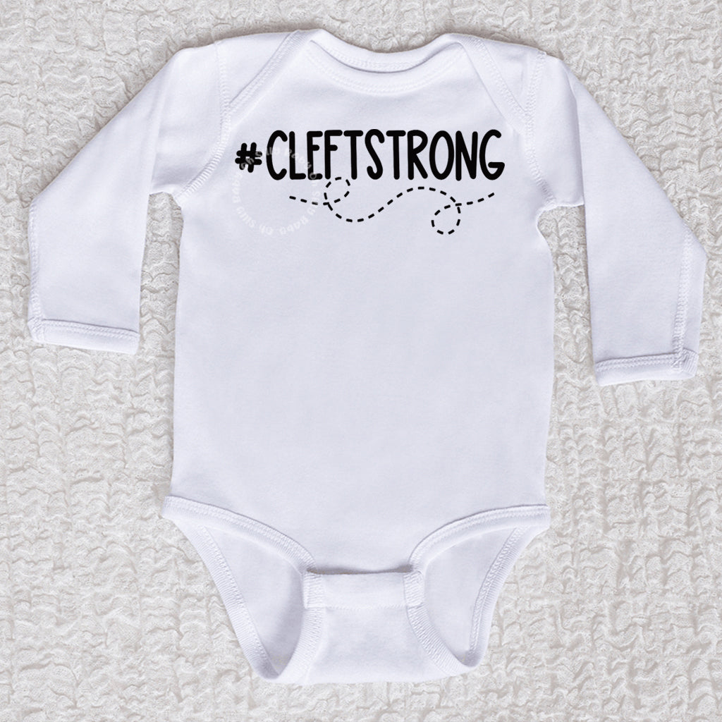 Cleftstrong Long Sleeve White Bodysuit