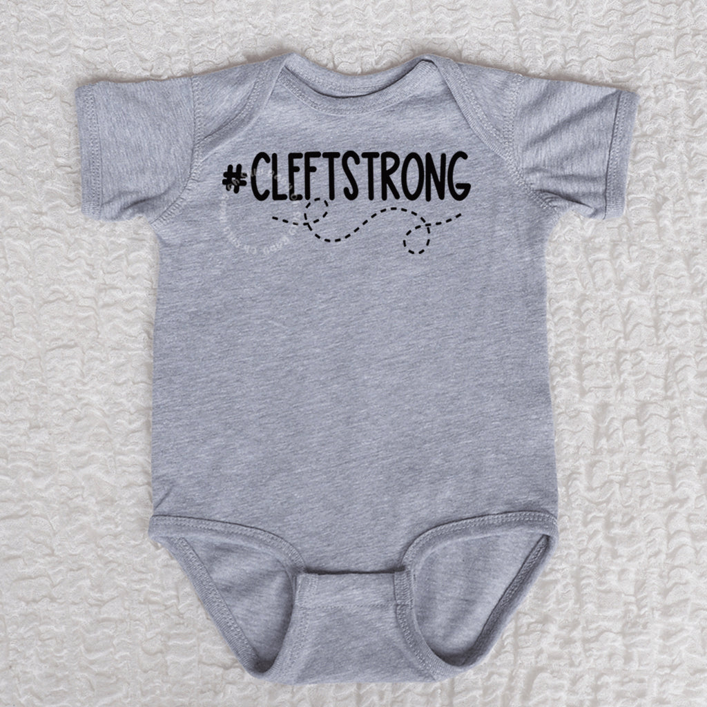 Cleftstrong Short Sleeve Heather Bodysuit