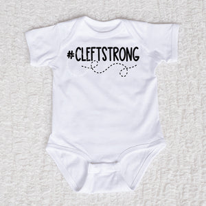 Cleftstrong Short Sleeve White Bodysuit