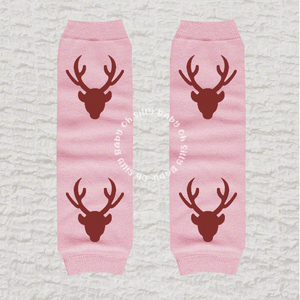 Pink Deer Baby Leg Warmers