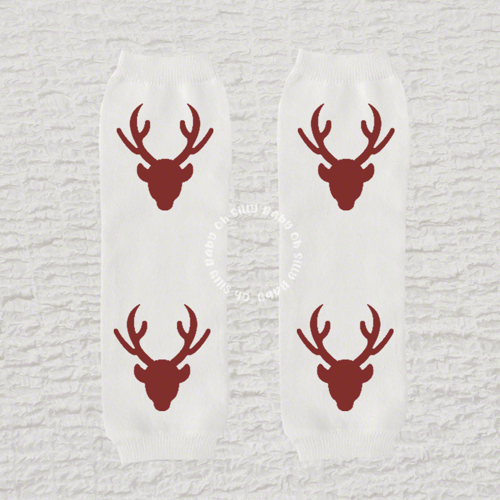 White Deer Baby Leg Warmers